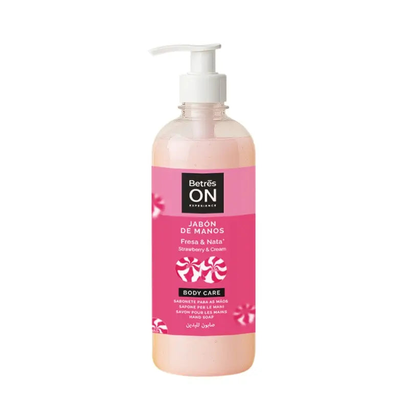 Betres On Savon à main fraise et crème, 500 ml