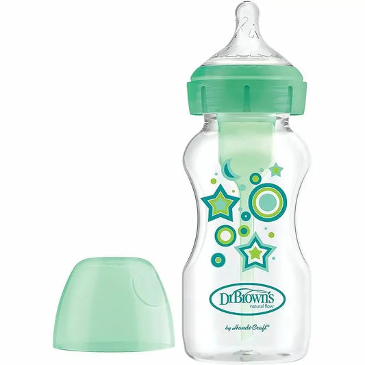 Options+ Wide Mouth Green Stars PP PP Options+, 270 ml