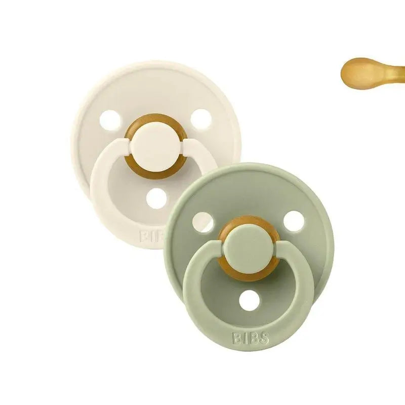 BIBS 2 Soothers Colour Symmetric Ivory/Sage 6/18 Months