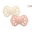 BIBS 2 Pacifiers Infinity Symmetrical Ivory/Blush 0/6 Months