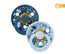 Bibs Liberty 2 Pacifiers Colour Round Chamomile Lawn Baby Blue Mix 6-18 M