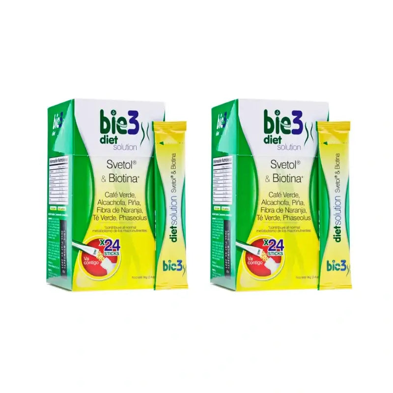 Bie3 Diet Solution Avec Svetol Et Biotine, Pack 2, 4 Gr 24 Sachets