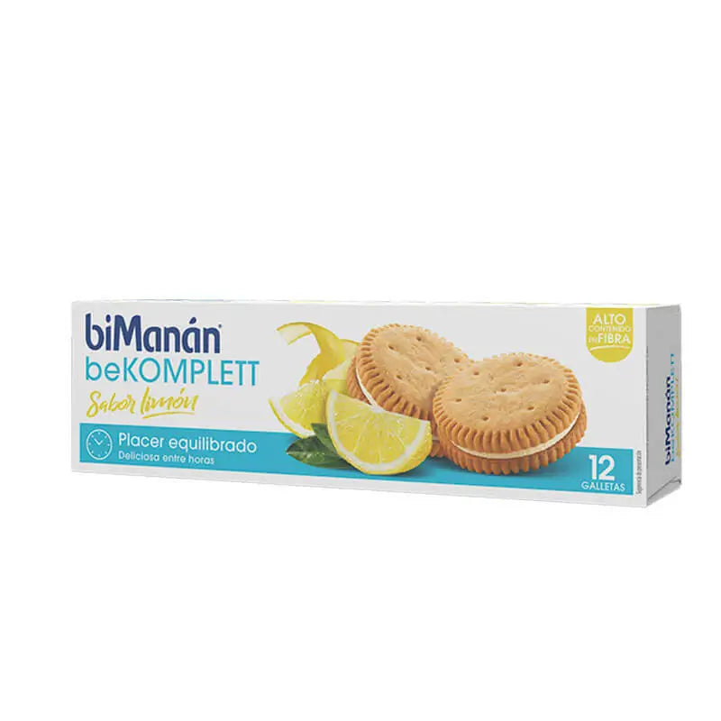 biManán Bekomplett Lemon Flavoured Biscuits 12 units