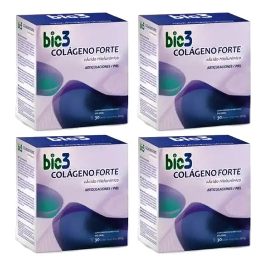 Bio 3 Collagène + Acide hyaluronique + Magnésium Forte, 4 x 30 sachets