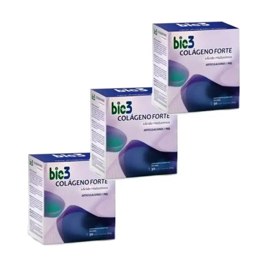 Bio 3 Collagène + Acide hyaluronique + Magnésium Forte, lot de 3 x 30 sachets