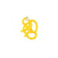 BIOCOTE Mini monkey teether yellow