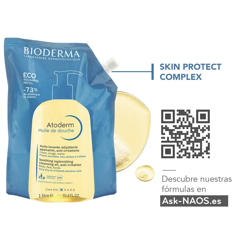 Bioderma Atoderm Eco-Refill Huile de douche, 1 L