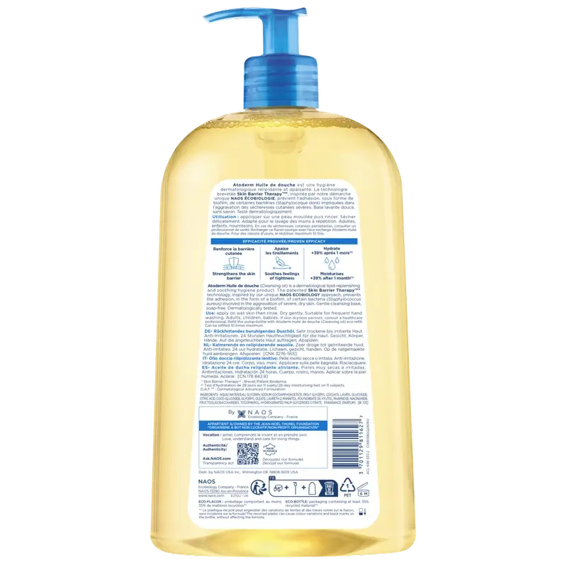 BIODERMA Atoderm Huile de Douche Pack 2 x 1 Litre