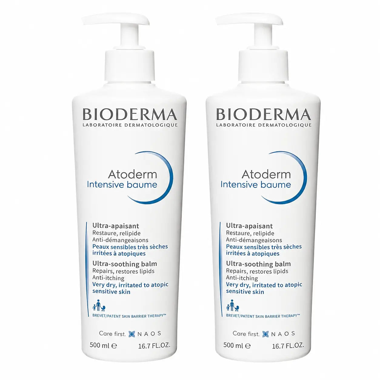 Bioderma Atoderm Intensive Baume 500 ml, lot de 2
