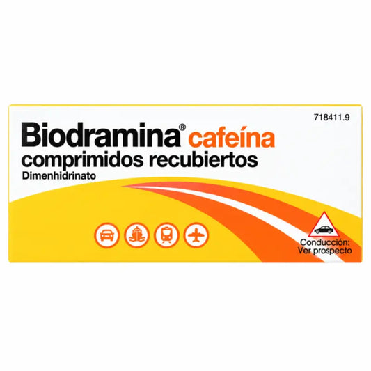 Biodramine Caféine 4 comprimés pelliculés