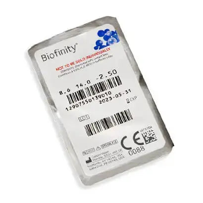 Lentilles mensuelles sphériques Biofinity, 3 unités