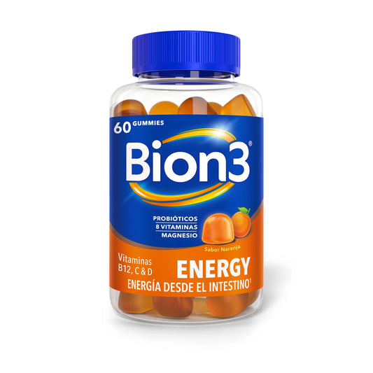 Bion3 Gummies Energy, Vitamines avec Probiotiques, Vitamine B12, Vitamine C, Vitamine D et Magnésium