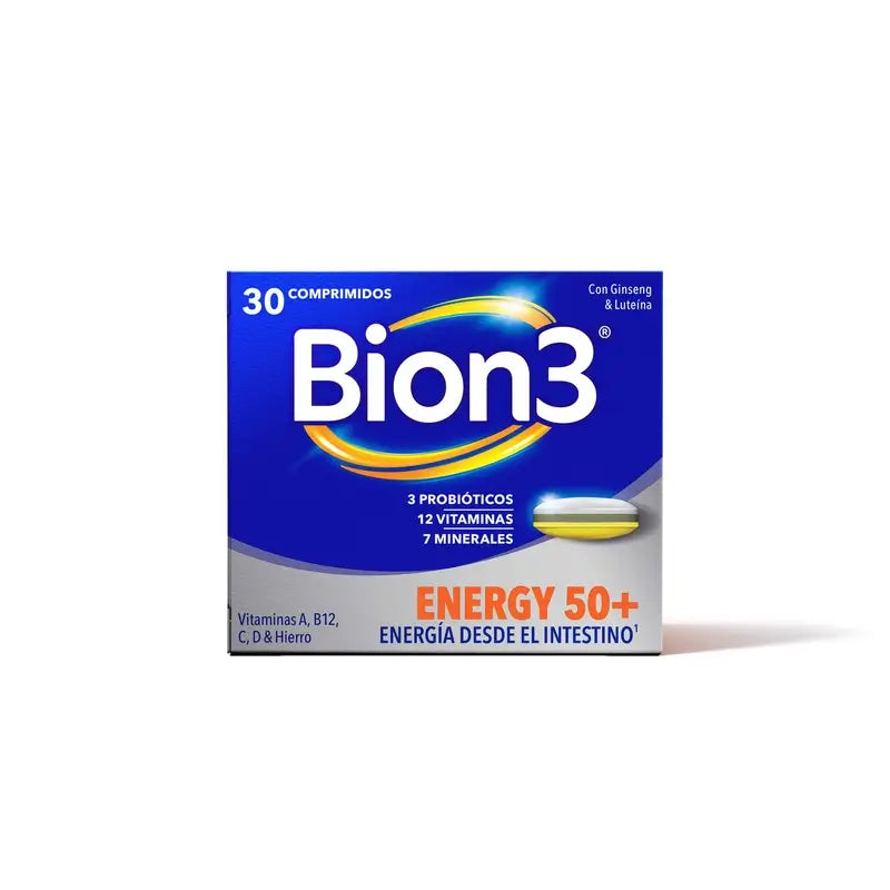Bion3 Energy 50+ Multivitamines, 30 Comprimés