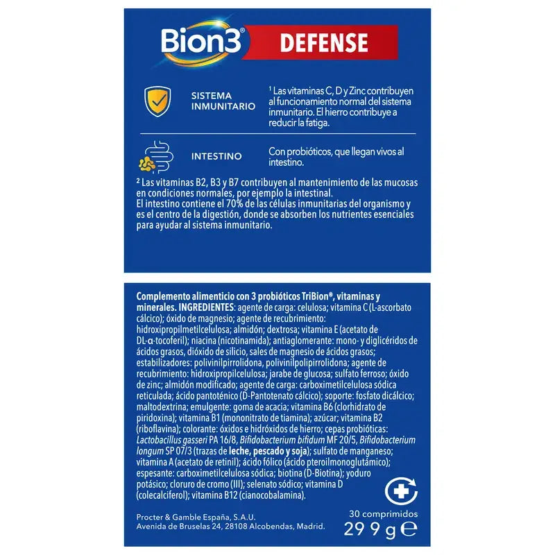 Bion3 Defense Multivitamins, 30 Comprimés