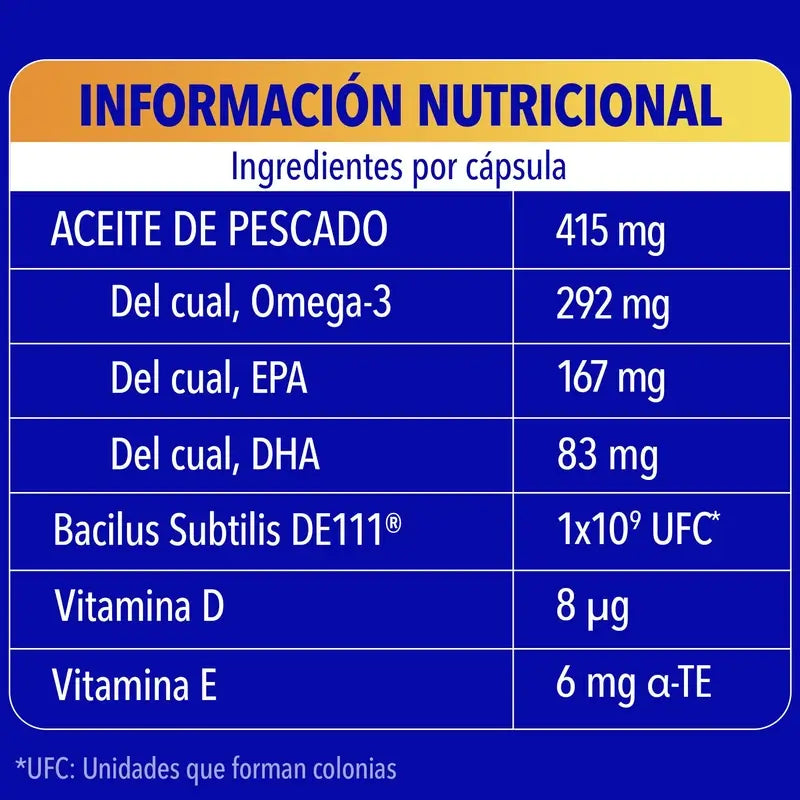 Bion3 Multi & Omega-3 Avec Probiotiques, 60 gélules
