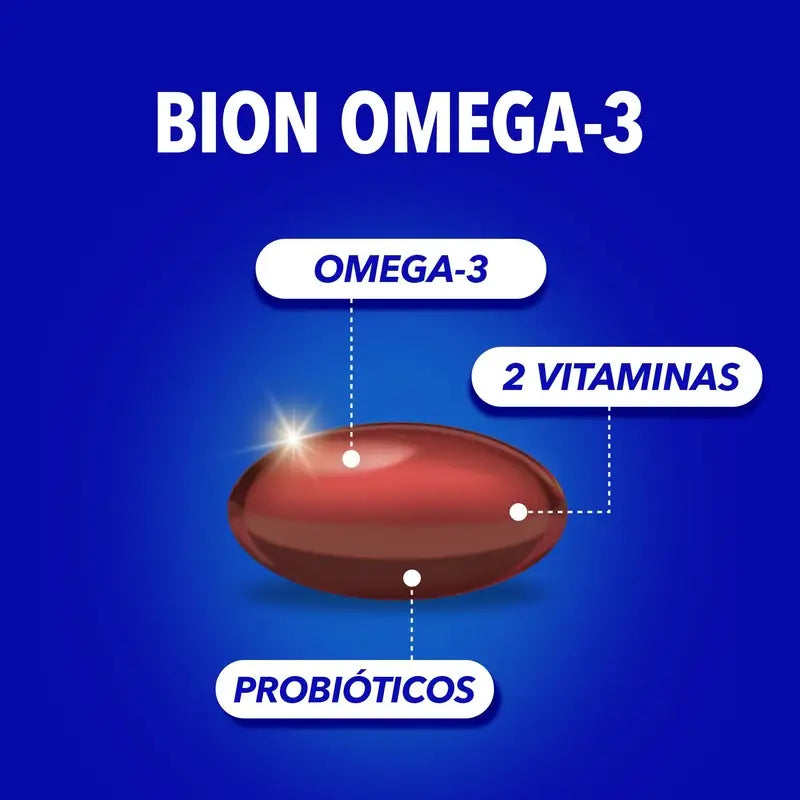 Bion3 Omega-3 avec Probiotiques, 30 gélules
