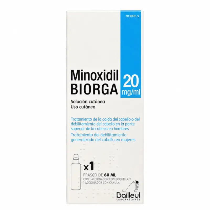 Biorga 20 Mg/ ml Minoxidil Skin Solution 1 Flacon 60 ml