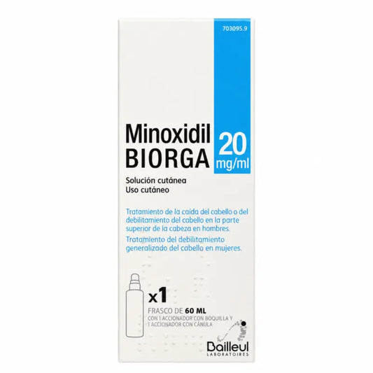 Biorga 20 Mg/ ml Minoxidil Skin Solution 1 Flacon 60 ml