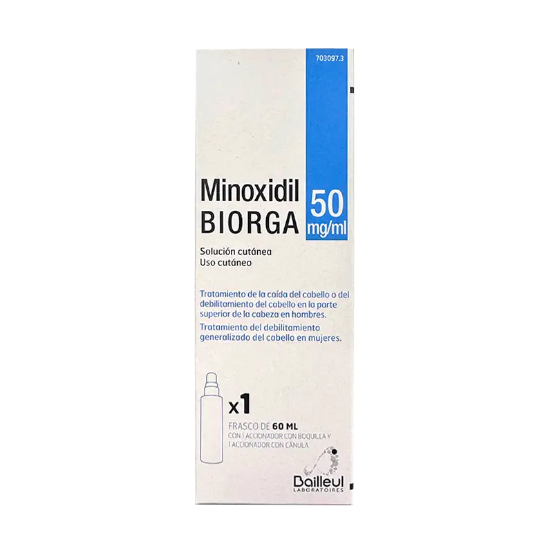 Biorga 50 Mg/ ml Minoxidil Solution Cutanée 1 Flacon x 60 ml