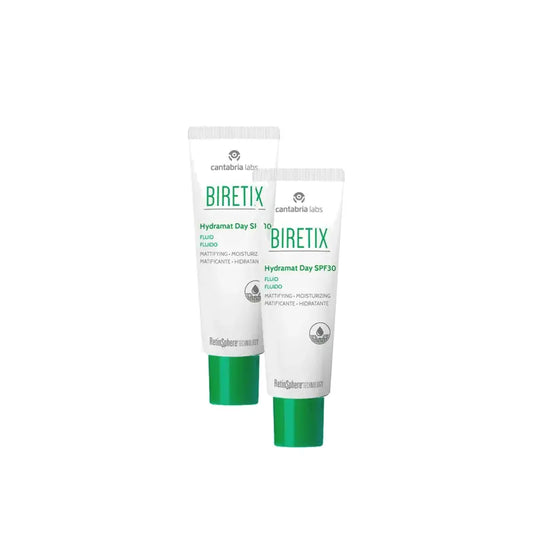 BIRETIX Hydramat Day SPF 30 Fluide, lot de 2 x 50 ml