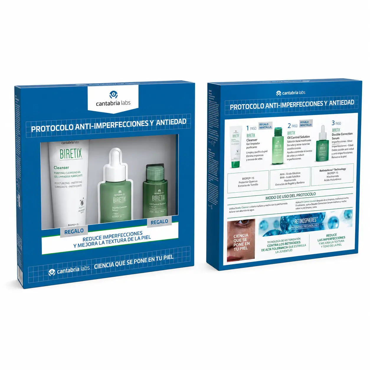 Biretix : programme anti-imperfections et anti-âge, lot de 3