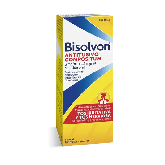 Bisolvon Antitussif Compositum 3/1,5 mg/ ml Solution buvable 200 ml