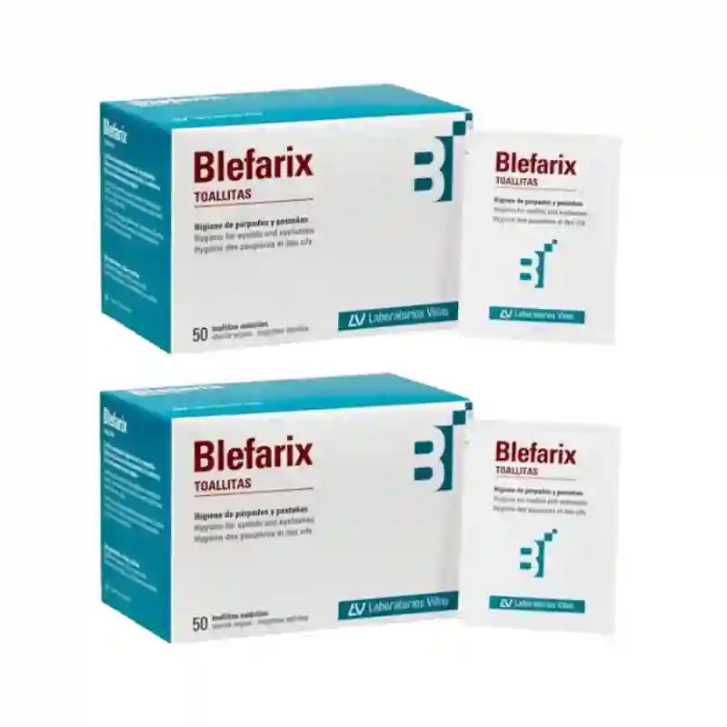 Blefarix Wipes 50 Sachets, paquet de 2