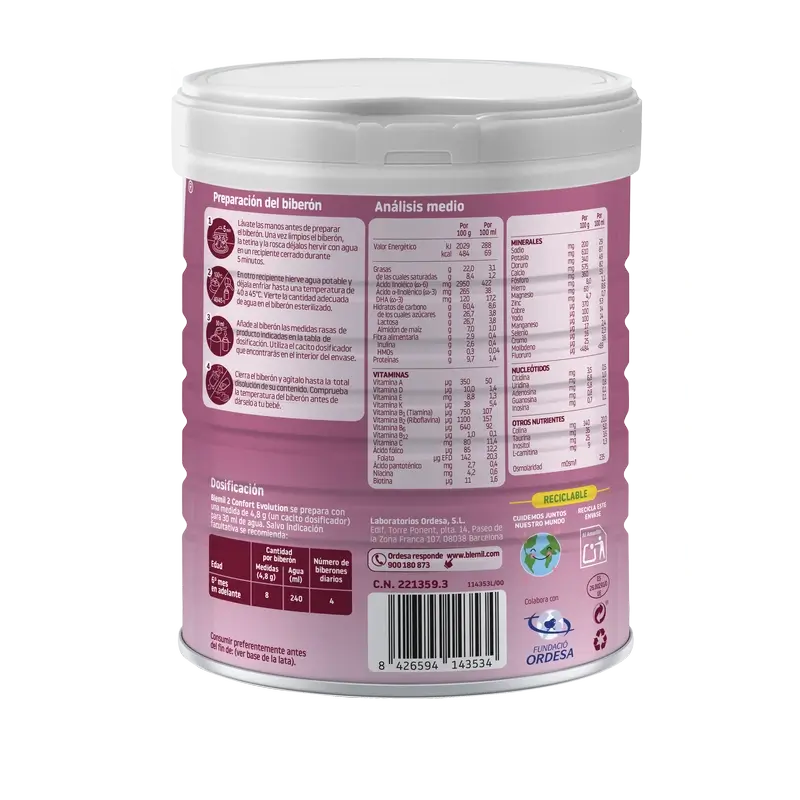 Blemil Confort 2 Confort Evolution, 800 g