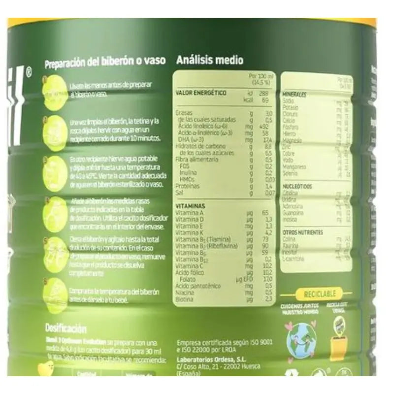 Blemil Optimum Evolution 3 Lait de croissance, 12X1200g