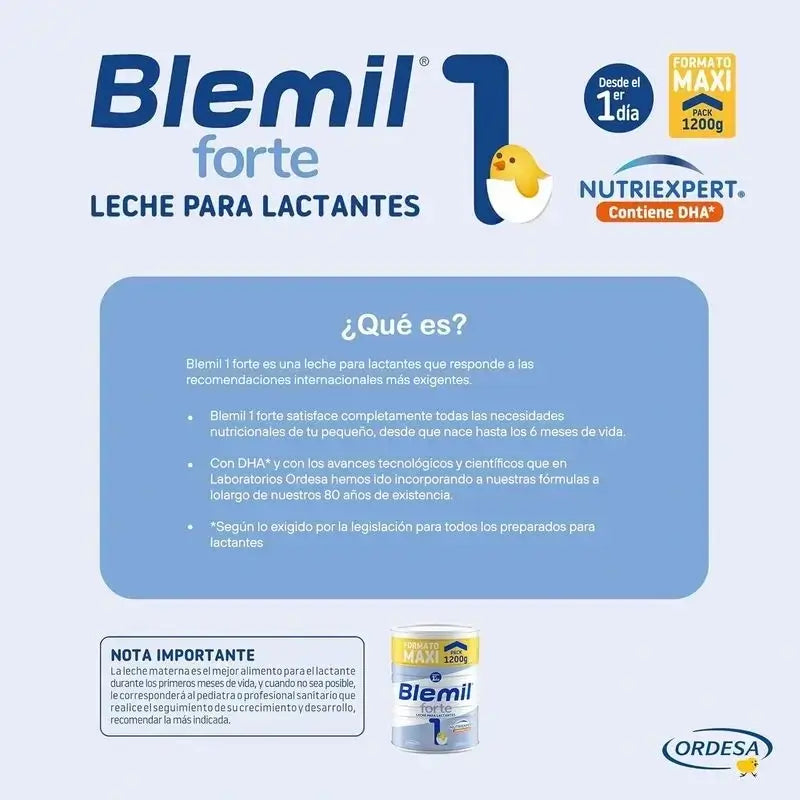 Blemil Plus 1 Forte, paquet de 12 x 1200 grammes
