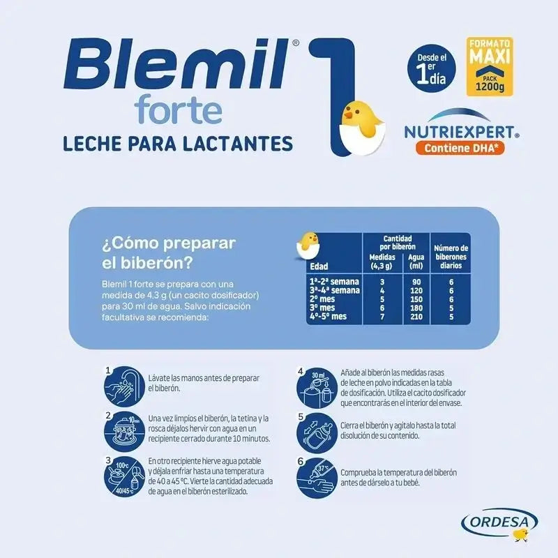 Blemil Plus 1 Forte, paquet de 8 x 1200 grammes