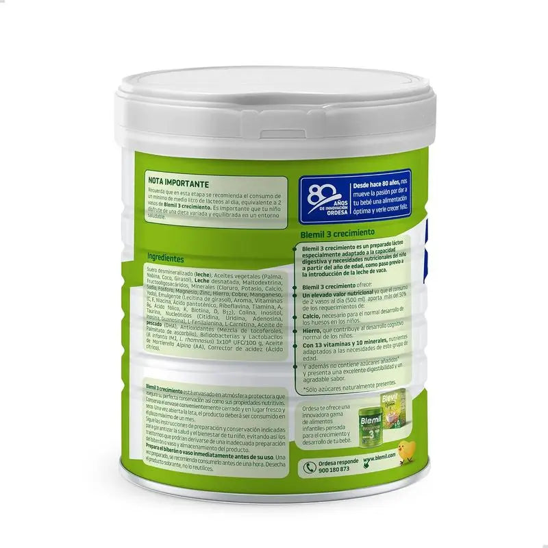 Blemil Plus 3 Croissance 0% sucre ajouté, 800g