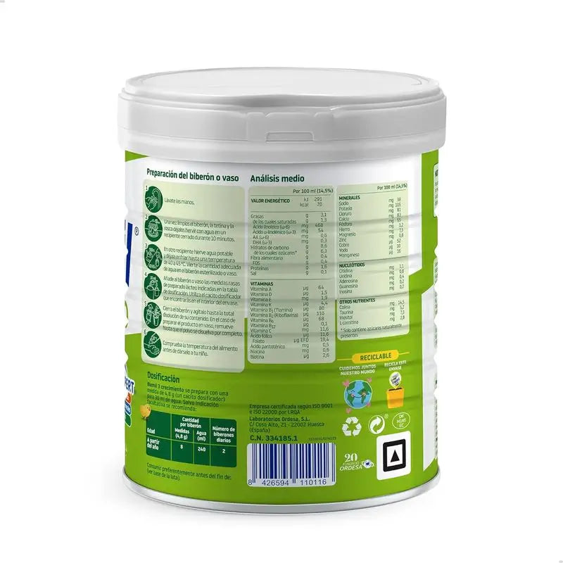 Blemil Plus 3 Croissance 0% sucre ajouté, 800g