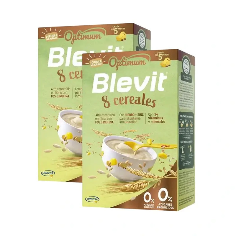 Blevit Alimentation Infantile Optimum 8 Céréales, 2X250 Grs