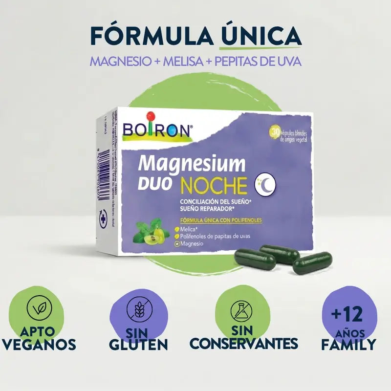 BOIRON Magnésium Duo Nuit, 30 gélules