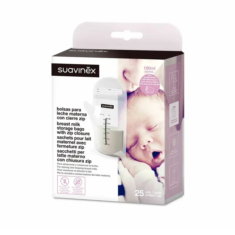 Suavinex Sacs de conservation du lait maternel pré-stérilisés 25 pcs.