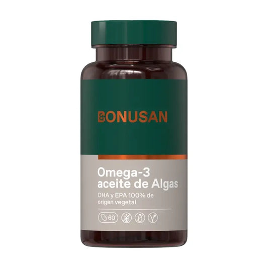 Bonusan Huile d'Algues Oméga-3, 60 perles