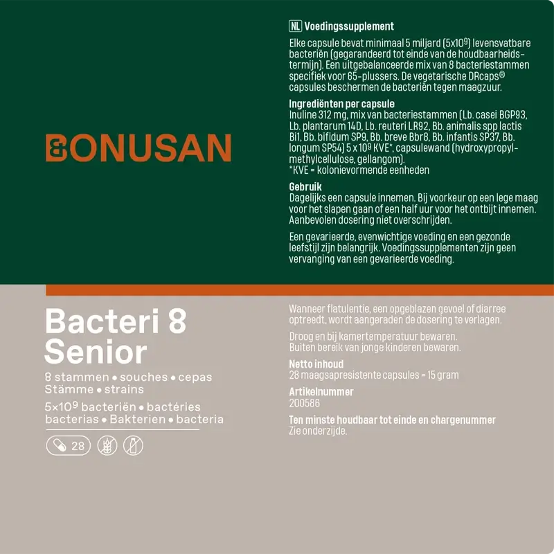 Bonusan Bacteri 8 Senior , 28 gélules