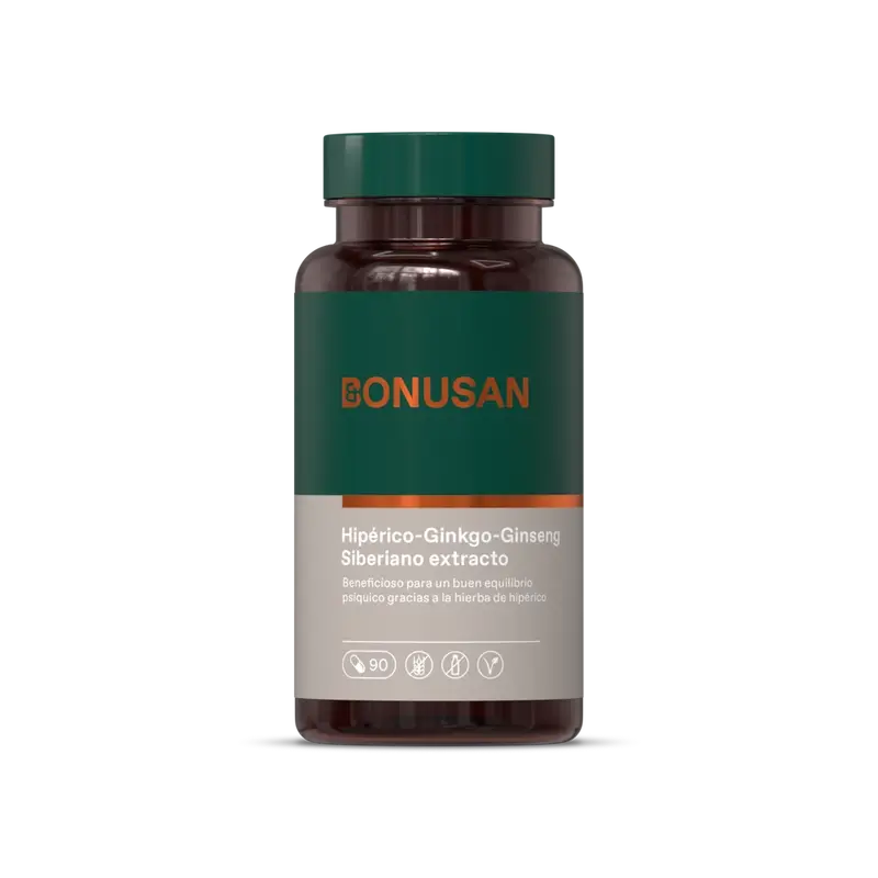 Bonusan Hypericum-Ginkgo-Ginseng Sibérien Extrait , 90 gélules