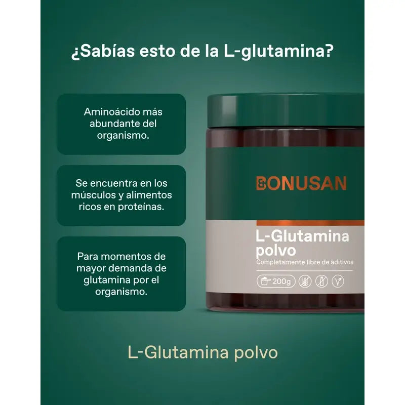 Bonusan L-Glutamine Powder, 500 grammes de poudre