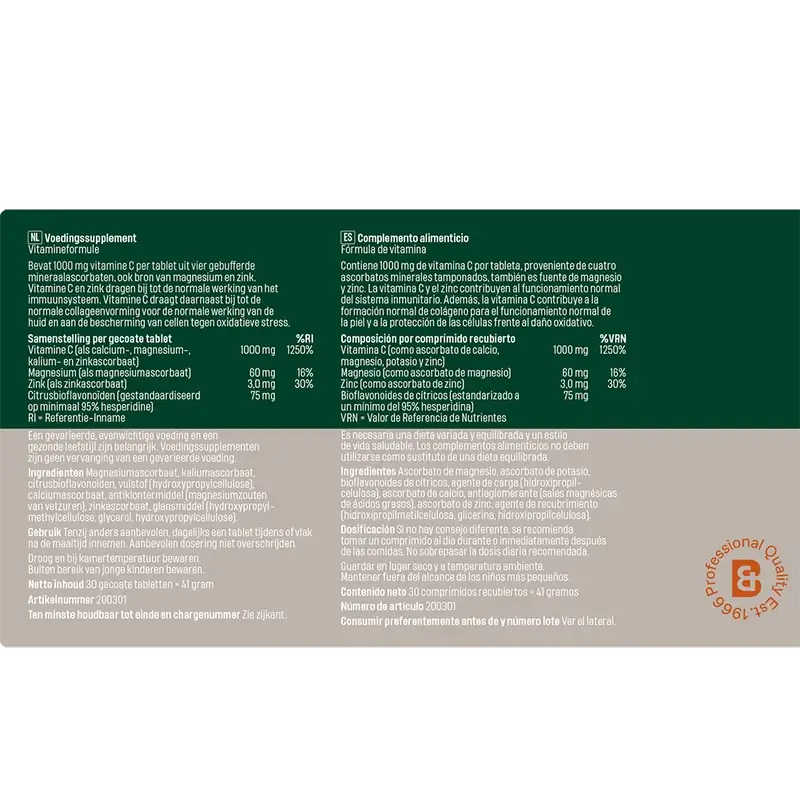 Bonusan Vitamine C-1000 Ascorbate Complex, 30 comprimés