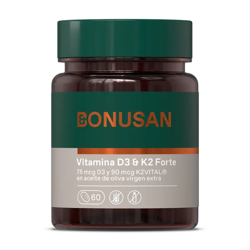 Bonusan Vitamine D3 & K2 Forte, 60 perles