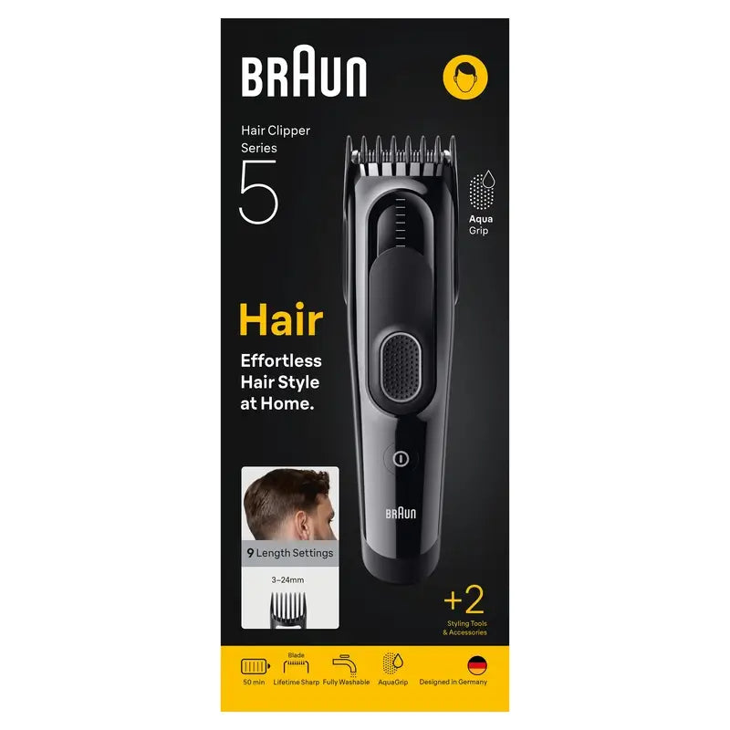 Tondeuse à cheveux Braun Series 5 9 longueurs +2 accessoires