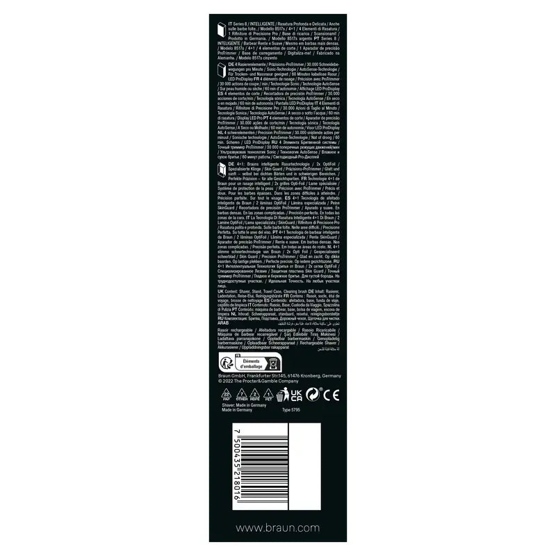 Rasoir électrique Braun Series 8 8413S