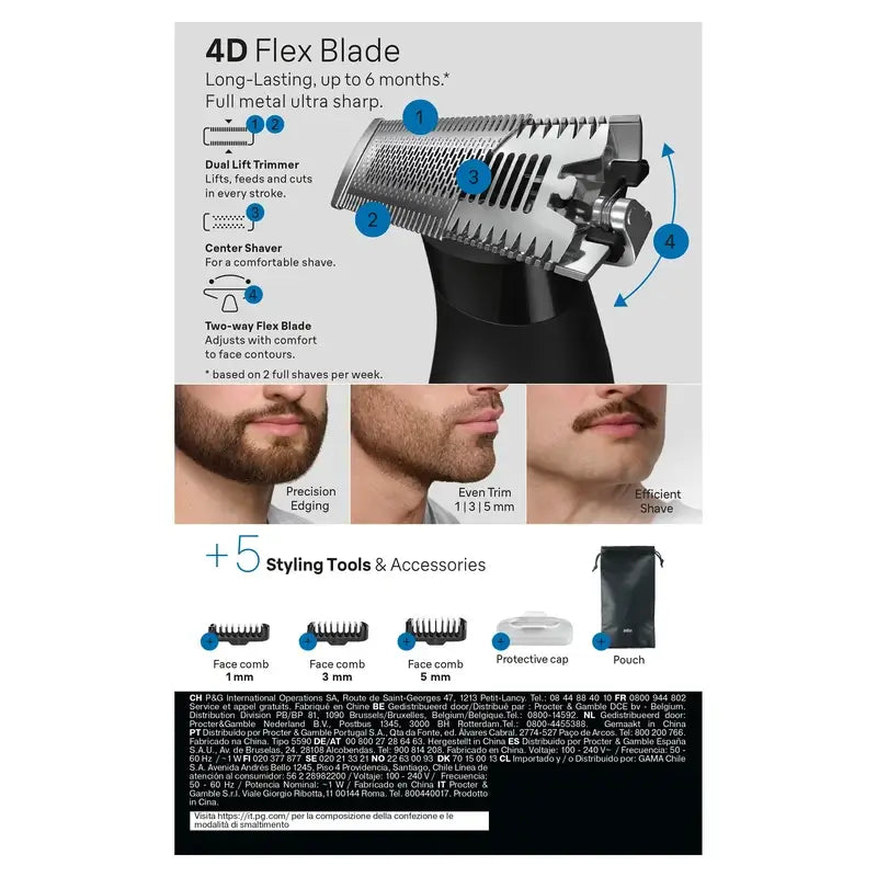 Tondeuse à barbe Braun X Series Xt3100