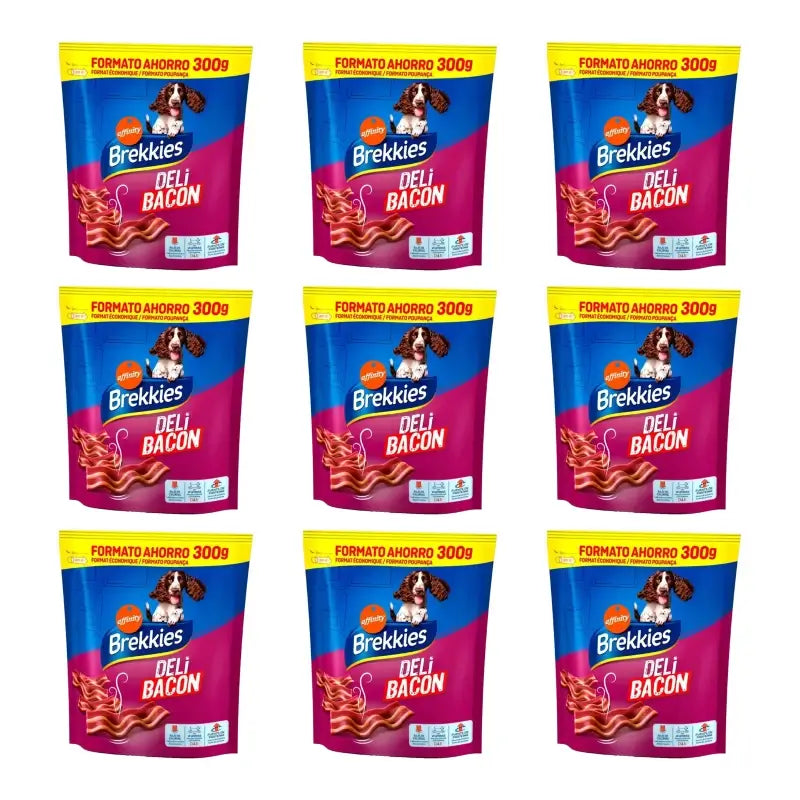 Brekkies DeliBacon, 300 g, lot de 9