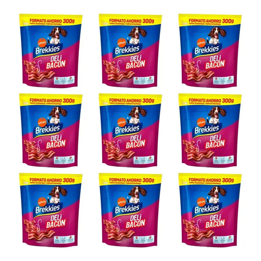 Brekkies DeliBacon, 300 g, lot de 9