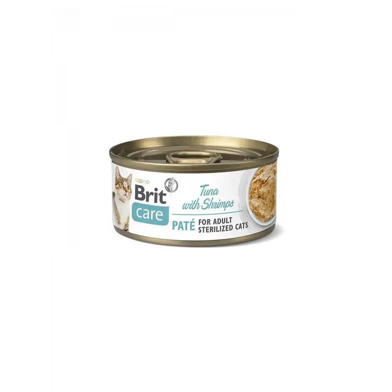 Brit Care Cat Cat Cat Sterilized Tuna Pate with Shrimp 24X70Gr for Cats