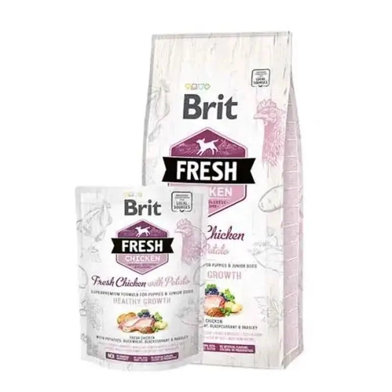 Brit Fresh Puppy Healthy Growth Chicken Potato 12Kg pour chiens