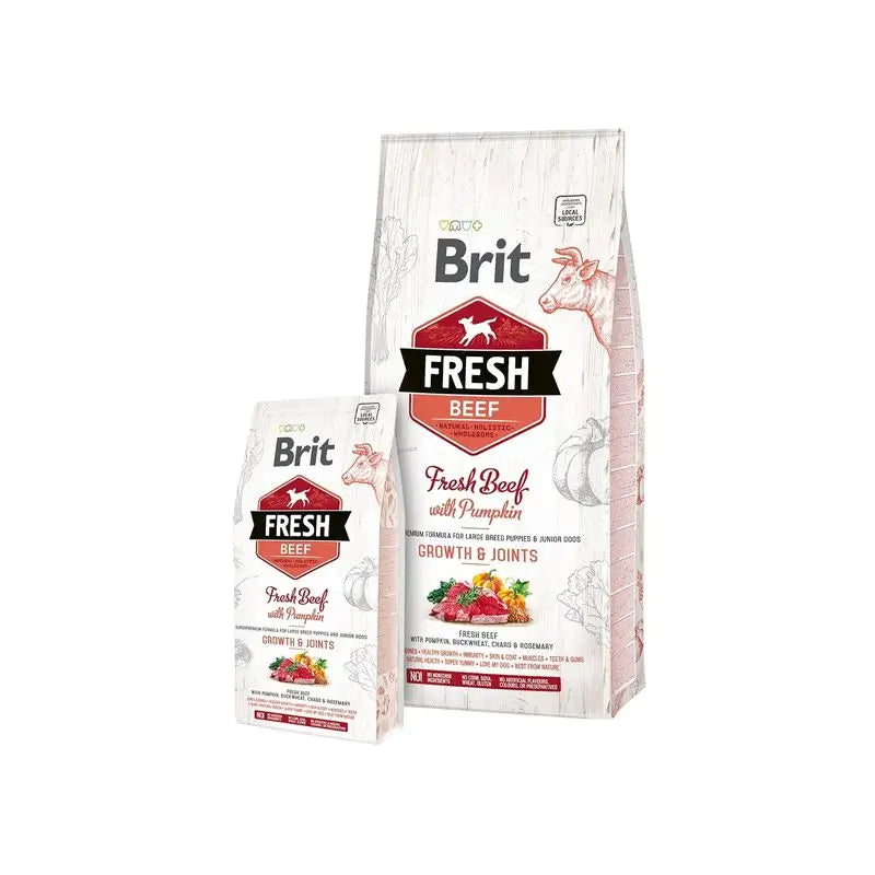 Brit Fresh Puppy Large Growth Joints Beef Pumpkin 12Kg pour chiens